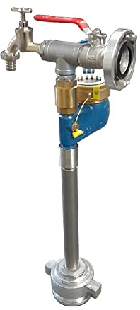 Standrohr Typ Mini mit Wasserzähler QN 2,5 Anschluss Storz-C und Wasserhahn