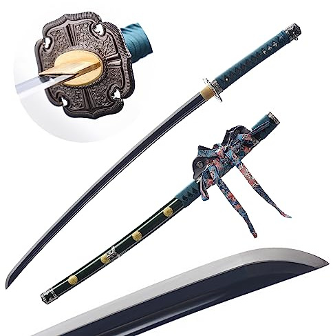 LQSMX sword 103cm Samurai-Schwert Katana/Scharf/Handgeschliffener hochmanganhaltiger Stahl/Sammelobjekt/Rollenspiel/Halloween/Kampfsportpraxis/Geschenk