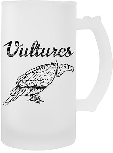 Hopestly Vultures New Wave Punk Rock Transparent Becher Bier Herren Damen Mug Beer