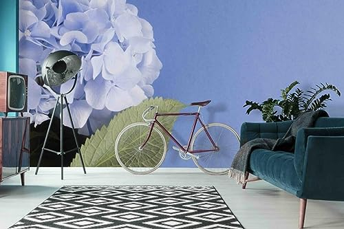 Fototapete 3D-Tapete mit blauem Hortensien-Blumenmuster, 150 x 105 cm Design Tapete Fototapeten moderne Wand Schlafzimmer Wohnzimmer
