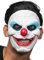 Grinsender Horrorclown Maske des Grauens aus Latex - Erwachsenen Grusel Kostüm Halbmaske - ideal für Halloween, Karneval, Motto- & Grusel-Party