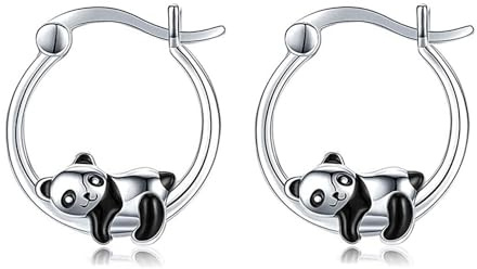 Yifnny Panda-Ohrringe, Niedliche Ohrringe im Tierdesign Personalisierter Schmuck Damen-Schmuck Reif-Ohrringe Damen Geschenke Muttertag Weihnachten Geburtstag Geschenke