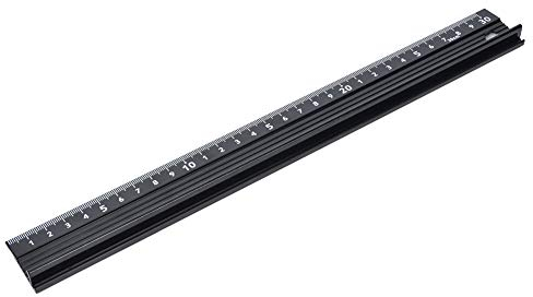 ANKROYU Rutschfestes Schneidelineal, Sicherheitslineal Mit Schutz, L Typ Aluminium Messwerkzeuge, Schneidelineal aus Aluminium Für Längenmessung, Stahlkante Lineal, Heimwerken(30cm)
