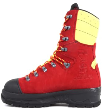 HAIX Schnittschutzstiefel/Schnittschutzschuhe Protector 2.0 in KOX Edition mit Gore-Tex Rot/Gelb Gr. 42