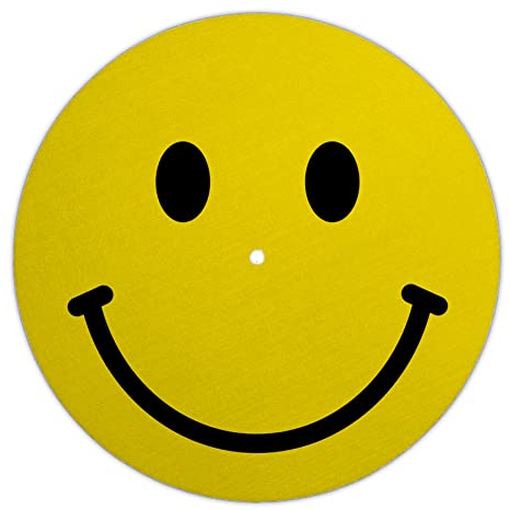 Slipmat - Smile - Plattenspieler Matte aus Filz - Slipmats für Dj's - Plattentellerauflage für alle Plattenspieler Turntables - gedruckt in Deutschland