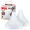 NUK Perfect Match Baby Bottle Teats | 0+ Months | Adapts to Baby's Palate | Anti Colic Vent | BPA-Free | Small Silicone Teat for Bottles | 2 Count