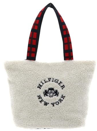 Tommy Hilfiger TH Check Tote Ancient White