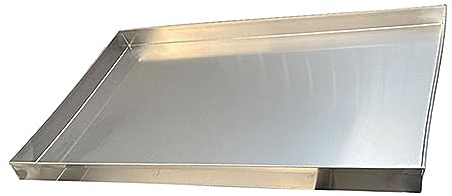 JSDQQG 304 Edelstahl AC-Auffangwanne Wasserauffang Ablaufwanne, Rechteckiges Ablaufschale für Waschmaschinen Kein Abfluss,Tropfschale Zum Sammeln Und Ablassen Von Wasser,68CMx48CM/26''x18''