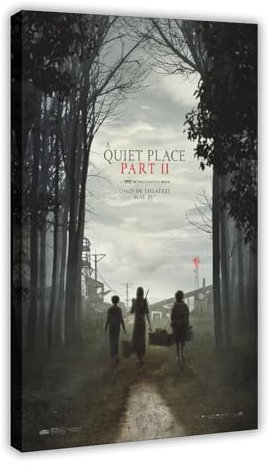 NWGACS Filmposter A Quiet Place Part II, Leinwand-Poster, Schlafzimmer-Dekor, Sportlandschaft, Büro, Raumdekoration, Geschenk, Rahmen-Stil, 30 x 45 cm