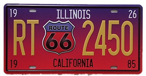 Biopracess USA Illinois Novelty Licence Number Plate Embossed Metal Wall Sign Decor metal tin sign 8x12 inches