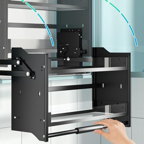 Verstellbare Ausziehregale, Aufbewahrungs-Organizer For Küchenwandschränke, 2 Ebenen, Ausziehbares, Robustes Gewürzregal, Schiebeschrankregale For Küchen- Und Badezimmerschränke(Cabinet 600mm)
