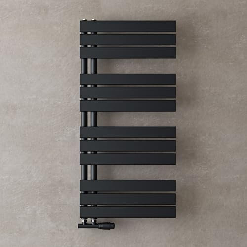 doporro Heizkörper Bad Handtuchheizkörper 104x50cm Badezimmer Badheizkörper Badheizung Handtuchtrockner Handtuchwärmer Seitenanschluss Anthrazit