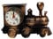 Yardenfun Lustiger Kreativer Wecker Desktop-eisenbahnmotor Uhrkomponenten Schlafzimmer Wohnzimmer Zufälliges Muster