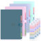 SKYDUE 4 Stück Fächermappe, Mappe Mit Fächern, Dokumentenmappe A4 Mit Etiketten, Ordnungsmappe Mappen Ordnersystem, Postmappe Document Organizer