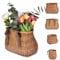 Kalastussaari Wicker Bike Basket Front with Adjustable Straps Wicker Bike Basket with Cup Holder Detachable Front Bike Basket Retro Bike Baskets for Kids, Adult Bikes, Front Bike Basket