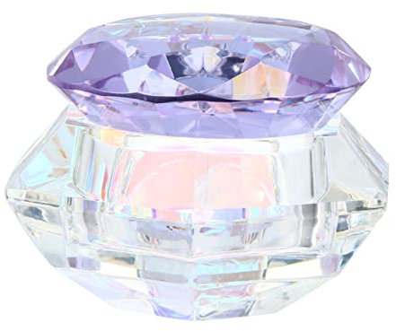 Baluue Crystal Cup Lid for Nail Polish Glass Jar Glass Jar Lids Ab Crystal and Lipstick