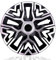 NRM The Best Silver/Black - Copricerchi da 15, per cerchioni in acciaio, set da 4 pezzi, colore: Argento/Nero