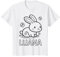 Kinder Luana Name Hase Häschen Osterhase zum Ausmalen Mädchenname T-Shirt