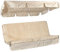 Sicignano | Set Cuscino per Dondolo da Esterni – Telo Parasole Incluso, Cotone/Poliestere con Imbottitura in Poliuretano Espanso, Ideale per Giardino Terrazza Veranda (Ecrù, 4 posti, 165x50x60h cm)