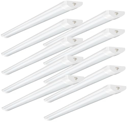 Litglobe Neon LED 115cm 10 Pièces,40W Connectable Reglette LED,6500K Blanc Froid Neon Tube,4000LM Super Lumineux Réglette,Étanche Luminaire Plafonnier pour Atelier,Garage, Bureau,Sous Sol