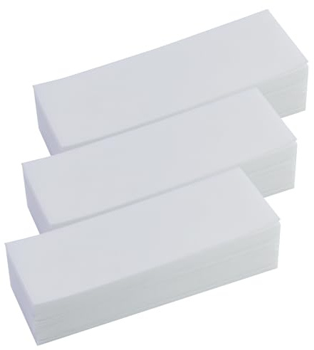 300 Stück (7×21cm) Vliesstreifen für Warmwachs und Zuckerpaste hautschonende & reißfeste Enthaarungsstreifen aus Vlies für jede Art von Depilation auf Bein, Brust, Rücken, Intimbereich & Gesicht