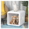 Secadora automática de Mascotas para Gatos y Perros pequeños, Secadora de Gato 360 Secadora con Temperatura ajusty Caja de Secadora de Gato Ultra silenciosa y Segura, 65L,220