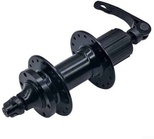 Sandyseptember Mozzo per bici a 2 cuscinetti a 32 fori in lega di alluminio compatibile con disco freno a 6 bulloni da 44 mm, asse a sgancio rapido per ruote MTB anteriori e posteriori (posteriore)