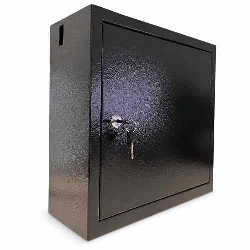 GEAR4GARAGE 50 Key Cabinet Manual Lock Wall Mounted with 50 Plastic Key Tags and Hooks for Offices Garages Car Dealerships Landlords and Facilities Management 380 x 140 x 350mm