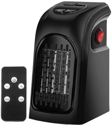 Fyrdyn Stufetta Elettrica | Termoventilatore per Camera da Letto - Ventilatore Termico 400W Per Interni Da Appoggio A Presa