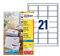 Avery J8160-100 Etiketten für Tintenstrahldrucker Packung mit 100 Blatt weiß