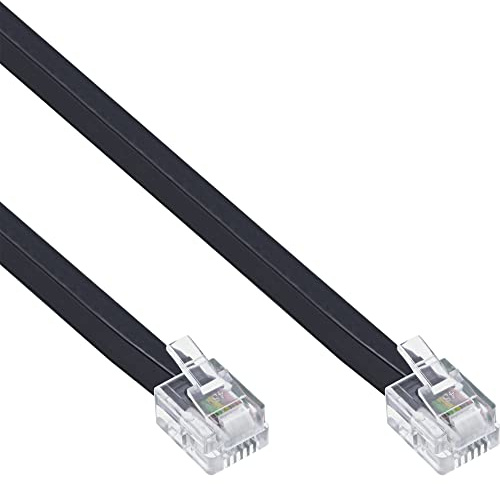 InLine 18844M Modularkabel RJ11, Stecker / Stecker, 4adrig, 6P4C, 15m