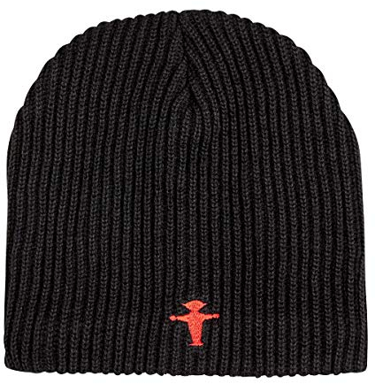 AMPELMANN Winterschreck - Unisex Mütze - OneSize schwarz aus Acryl Grobstrick mit Innenfließ mit Steher