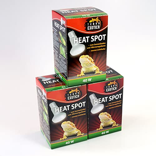 Heat Spot 40 Watt - Wärmestrahler für Reptilien Spotstrahler Wärmelampe | 25W, 40W, 60W, 75W, 100W, 150W - Wärmespot für Terrarien mit gezielter Wärmeabgabe, zur Schaffung natürlicher Sonnenplätze