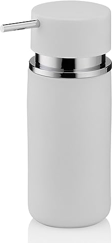kela Seifenspender Per, 300 ml, Keramik, weiß, matte rutschfeste Oberfläche, 20420
