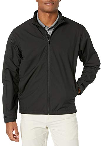 Callaway Men’s Long Sleeve Full-Zip Wind Jacket, Wind and Water Resistant Performance Apparel for Men, Extended Sizes, Black, 4XL