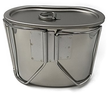 Jolmo Lander US Military Canteen Becher mit Deckel Edelstahl 800ml