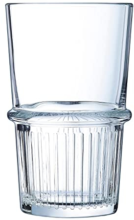 Arcoroc ARC L7340 New York Trinkglas, Wasserglas, Saftglas, 470ml, Glas, transparent, 6 Stück