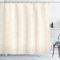ABAKUHAUS Elfenbein Duschvorhang, Abstraktes kreisförmiges Muster, mit 12 Ringe Set Stielvoll Modern, 175x200 cm, Creme