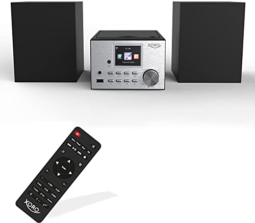 Xoro HMT 500 - Micro System Internet-/ DAB+/FM-Radio, CD Player, Bluetooth, Mediaplayer, 2.4 Farbdisplay, RC ,2x10W, schwarz