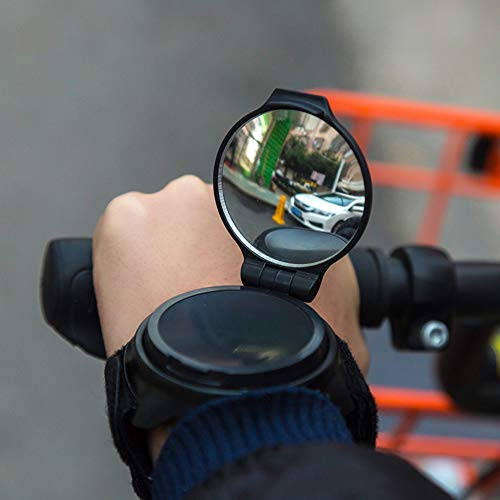 RENNICOCO Fahrrad Rückspiegel Einstellbar Handgelenk Tragen Fahrradspiegel Radfahren Armband Sicherheit Zurück Rückspiegel für Radfahrer Mountain Road Bike Riding