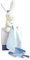 Doudou et Compagnie DC3514 KANINCHEN MATELOT - Marionette mit Decke, blau