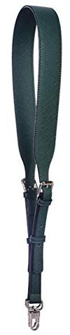 MoreChioce Damen Taschengurt Breite,106cm-125cm Verstellbar Leder Schultergurt Umhängegurt Trageriemen für Tasche Tragetaschen,Dunkel Grün + Silber