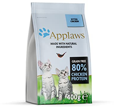 Applaws Kitten Trockenfutter mit Huhn, komplett und getreidefrei für junge Katzen im Alter von 1-14 Monaten (400g Packung)