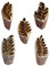 Royal Kraft Blatt Messing Holz druck stempel (Set von 5) - DIY Stoff, Ton, Keramik blöcke BHtag0070