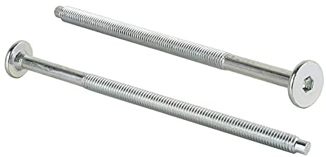 woplus Flachkopfschrauben Möbelschrauben Möbelverbinder Stahl Verzinkt M6 x 110mm Flachkopf Antrieb:Innensechskant SW4 (10 Stück M6 x 110mm)