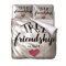 AOUAURO Bettwäsche 240x220 Freundschaft Bettbezug Set 3D 3-Teiliges Polyester mit Reißverschluss 1 Bettbezug und 2 Kissenbezug 80x80cm 3 Stück König Größe