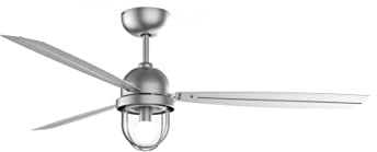 Energiespar Deckenventilator Mariner Nickel mit Licht