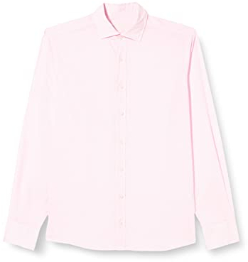 HACKETT LONDON Herren GMT Dyed Mussola K Hemd, Rose, L