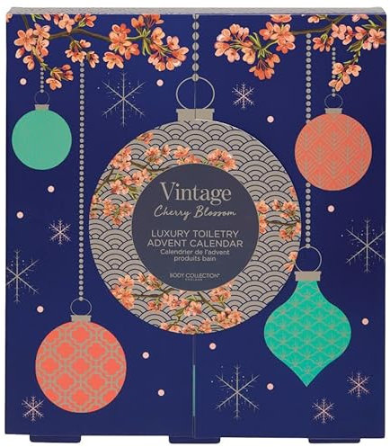 Body Collection Vintage Cherry Blossom Luxury Toiletry Calendrier de l'Avent