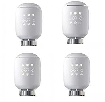 SPORTARC Tuya Zigbee Smart Heizkörperthermostat Intelligenter Heizkörperregler mit App WiFi Heizung 4 Stück